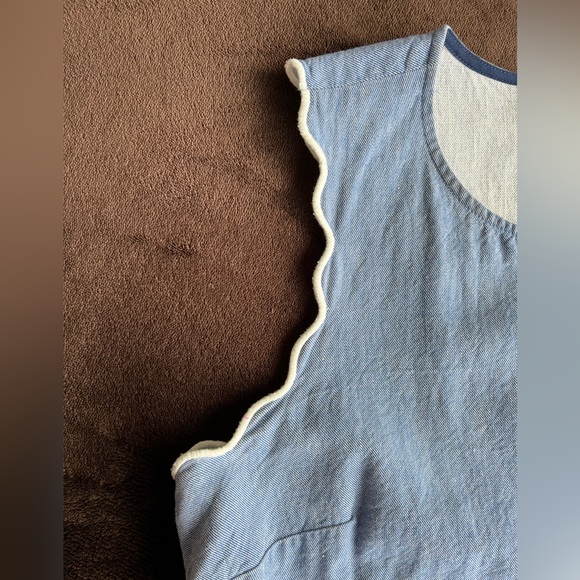 Charming Chambray J. Crew Cotton Sleeveless Top - Picture 3 of 6